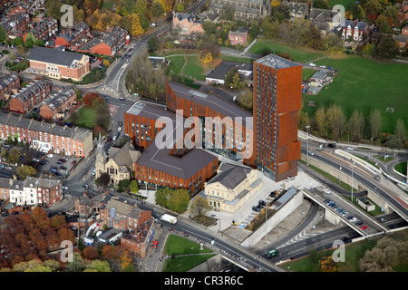 Luftaufnahme des Rundfunks Platz, Leeds Metropolitan University LMU Stockfoto