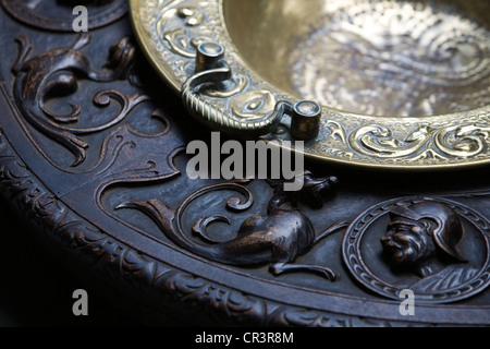 Detail von Hand gefertigte Brazier, Palacio De La Rambla Hotel, Ubeda, Jaén, Spanien, Europa Stockfoto