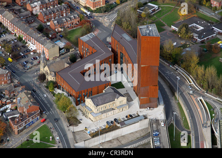 Luftaufnahme des Rundfunks Platz, Leeds Metropolitan University LMU Stockfoto