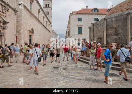 GRADSKI Zvonik bei Luza Square Grad Dubrovnik Altstadt Stockfoto