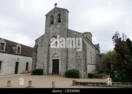 Oratorium von Germigny-des-Prés, Kapelle, Kirche, Germigny-des-Prés, Dorf, Gemeinde, Loiret, Centre, Frankreich Stockfoto