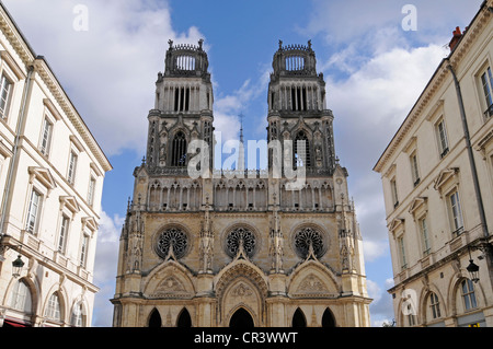 Rue Jeanne d ' Arc, Straße, Cathedrale Sainte-Croix, Orleans, Loiret, Centre, Frankreich, Europa, PublicGround Stockfoto