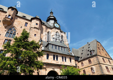 Marburger Schloss Burg, Marburg, Hessen, Deutschland, Europa Stockfoto