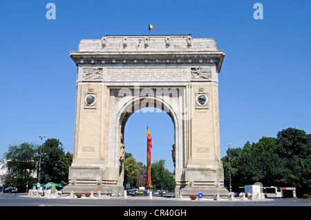 Triumphbogen, Bukarest, Rumänien, Osteuropa, Europa, PublicGround Stockfoto