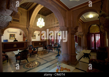 Indien, Rajasthan State, Bikaner, Lallgarh Palace, Palast in ein Luxushotel umgewandelt Stockfoto