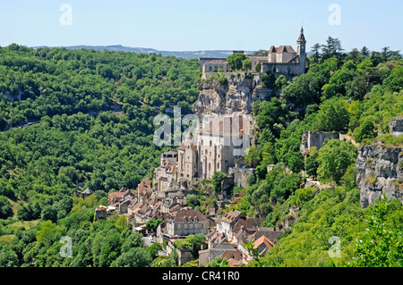 Basilika Saint-Sauveur, Via Podiensis oder Chemin de St-Jacques oder französischen Pilgerweg des Heiligen Jakobus, UNESCO-Weltkulturerbe Stockfoto