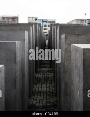 Das Denkmal für die Mörderin der Juden, vom Architekten Peter Eisenman von 2.711 konkrete Stele, im Zentrum von Berlin Stockfoto