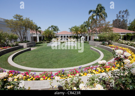 Ansicht des Replikats von Süden Rasen des weißen Hauses, Nixon Library and Museum, Yorba Linda, Kalifornien Stockfoto