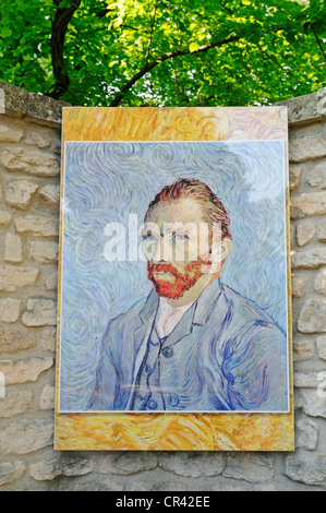 Selbstbildnis von Vincent Van Gogh, Kloster St. Paul de Mausole, Nervenheilanstalt, bleiben von Vincent Van Gogh Museum Stockfoto