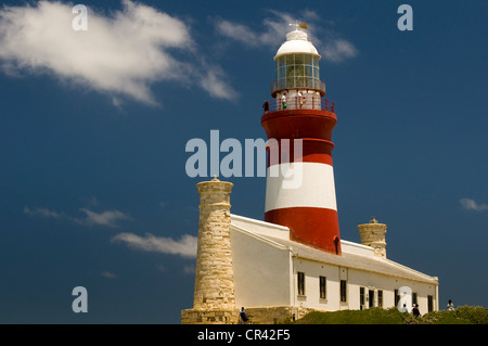 Leuchtturm am Kap Agulhas, Western Cape, Südafrika, Afrika Stockfoto