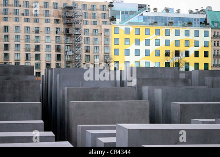 Das Denkmal für die Mörderin der Juden, vom Architekten Peter Eisenman von 2.711 konkrete Stele, im Zentrum von Berlin Stockfoto