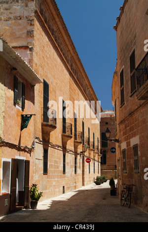 Seitenstraße in Ciutadella, Menorca, Spanien, Europa Stockfoto