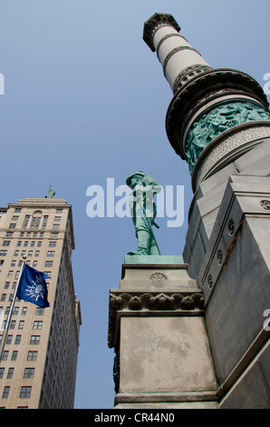 New York in Buffalo, Lafayette Square. Bürgerkrieg-Denkmal, "Soldaten und Matrosen" Stockfoto