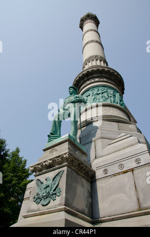 New York in Buffalo, Lafayette Square. Bürgerkrieg-Denkmal, "Soldaten und Matrosen" Stockfoto