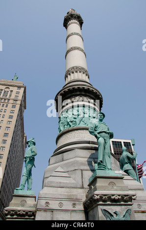 New York in Buffalo, Lafayette Square. Bürgerkrieg-Denkmal, "Soldaten und Matrosen" Stockfoto