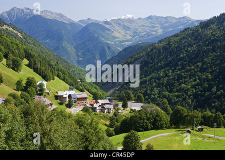 Frankreich, Savoyen, betrunkene, Massif De La Lauziere, Blick auf den Tarentaise und Mont Blanc (4810m) Stockfoto