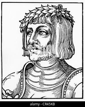 Ulrich von Hutten, 1488-1523, historischen Holzschnitt von Erhard Schoen, ca. 1522 Stockfoto