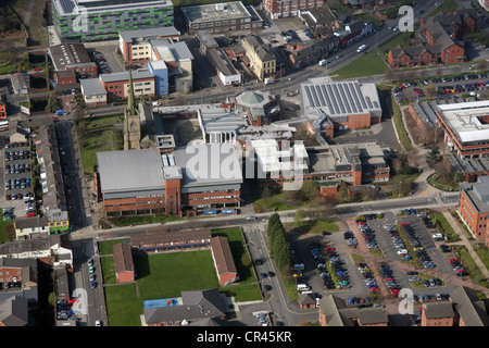 Luftaufnahme der UCLan, der University of Central Lancashire in Preston Stockfoto