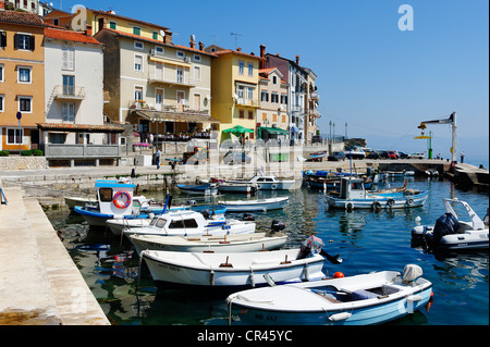 Hafen, Moscenicka Draga, Istrien, Kroatien, Europa Stockfoto