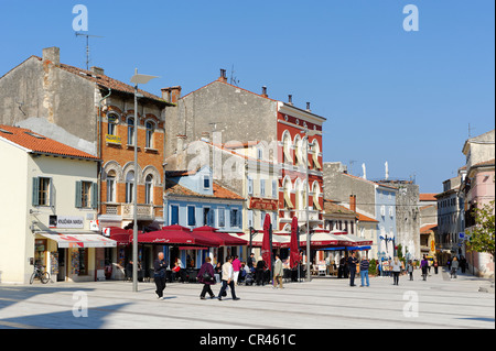 Slobode Quadrat, Altstadt, Porec, Istrien, Kroatien, Europa Stockfoto