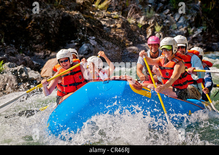 Der Middle Fork des Salmon River Rafting, an einem schönen Sommertag, Idaho Stockfoto