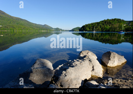 Fuschlsee-See in der Nähe von Fuschl, Salzburger Land, Österreich, Europa Stockfoto