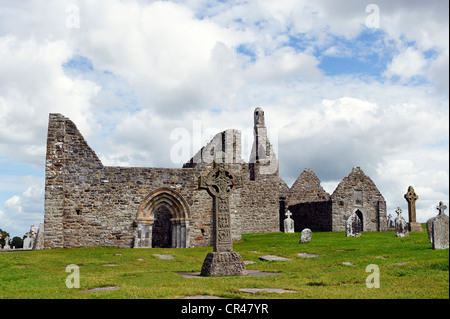 Ehemaliges Kloster Clonmacnoise, County Offaly, Irland, Europa Stockfoto