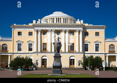 Russland, Pawlowsk, 30km südlich von St.Petersburg, UNESCO-Welterbe, Palast des künftigen Zaren Paul i. erbaut unter Catherine Stockfoto