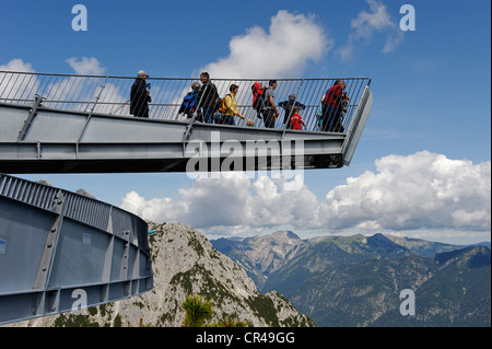 AlpspiX Aussichtsplattform am Alpspitzbahn, Bergstation, Garmisch-Partenkirchen, Wetterstein reichen, Upper Bavaria, Bavaria Stockfoto