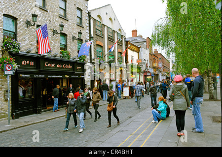 Leben auf der Straße, Krone Gasse, Dublin, Republik Irland, Europa Stockfoto