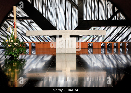 Frankreich, Essonne, Evry, Evry Cathedral (Cathedrale De La Auferstehung d'Evry) vom Architekten Mario Botta Stockfoto