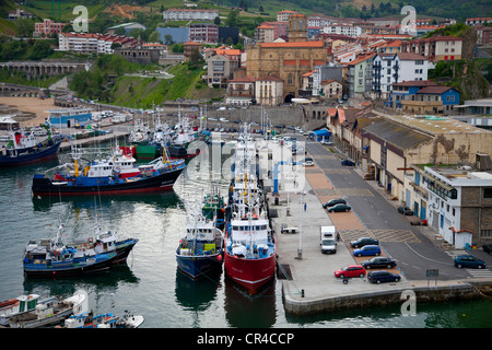 Hafen von Getaria, Guipuzcoa, Baskisches Land, Spanien, Europa Stockfoto