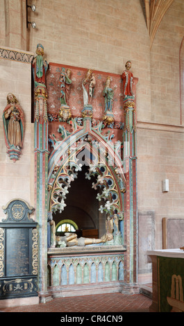 Grab von Bernhard i., Klosterkirche, Kloster Herrenalb, Herrenalb Abbey, ehemalige Zisterzienserkloster, Bad Herrenalb Stockfoto