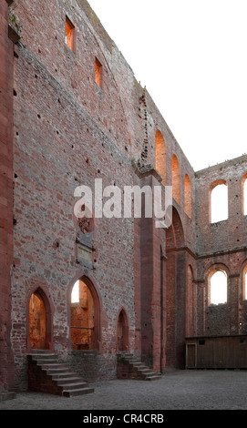 Ruinen der romanischen Basilika des Klosters Limburg eine der Haardt, einem ehemaligen Benediktiner-Abtei, Bad Dürkheim Stockfoto