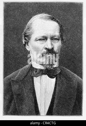 Gustav Freytag (1816-1895), Schriftsteller, Stahlstich, vor 1880 Stockfoto