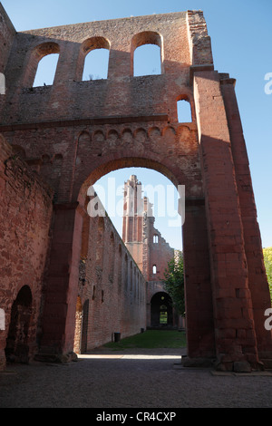 Ruinen der romanischen Basilika von Kloster Limburg eine der Haardt Kloster, ehemalige Benediktiner-Abtei, Bad Dürkheims Stockfoto