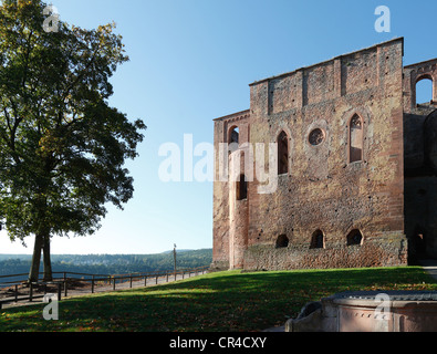 Ruinen der romanischen Basilika von Kloster Limburg eine der Haardt Kloster, ehemalige Benediktiner-Abtei, Bad Dürkheims Stockfoto