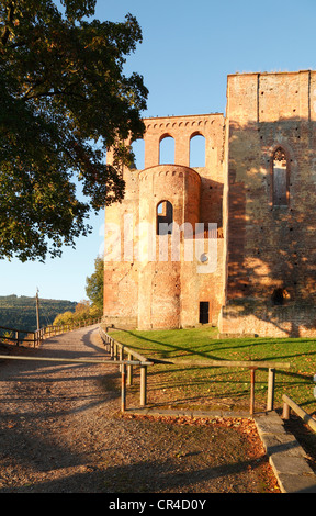 Ruinen der romanischen Kloster Basilika, Abtei von Limburg, Limburg eine der Haardt, einem ehemaligen Benediktiner-Abtei, Bad Dürkheims Stockfoto