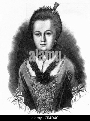 Anna Katharina Schoenkopf (1746-1810), Freundin von j. W. von Goethe, Stahlstich, vor 1880 Stockfoto