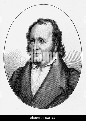 Jean Paul (1763-1825), Schriftsteller, Stahlstich, vor 1880 Stockfoto