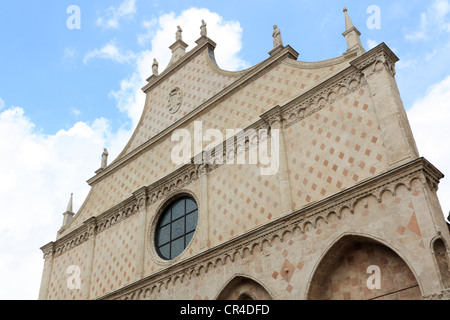 Cattedrale di Santa Maria Annunciata, Vicenza Kathedrale Westfassade, Piazza Duomo Platz, Vicenza, Venetien, Italien, Europa Stockfoto