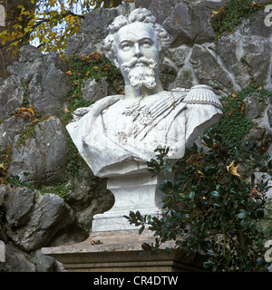 Denkmal von König Ludwig II. von Bayern aus dem Jahr 1894, erste Denkmal für König Ludwig in Bayern, Murnau, Oberbayern Stockfoto