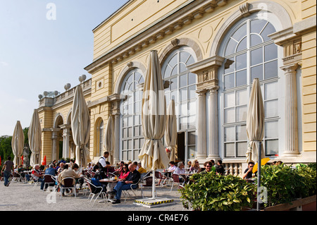 Café, Kaffeehaus, Gloriette in den Gärten von Schloss Schloss Schönbrunn, Wien, Österreich, Europa Stockfoto