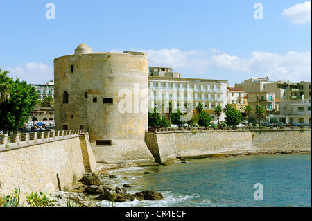 Torre Dello Sperone, Alghero, Westküste von Sardinien, Italien, Europa Stockfoto