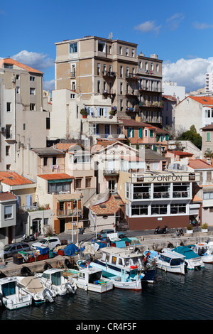 Hafen von Vallon des Auffes, Marseille, Marseille, Bouches-du-Rhône, Frankreich, Europa Stockfoto