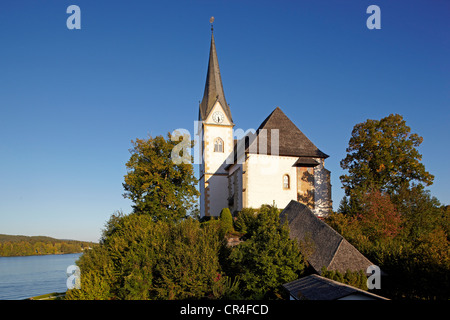 Maria Wörth, Kirche von St. Primus und Felician, Lake Woerth, Wörthersee See, Kärnten, Österreich, Europa Stockfoto