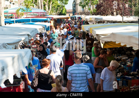 Frankreich, Herault, Sete, Place Aristide Briand, Mittwoch großer Markt Stockfoto