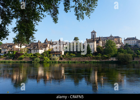 Dorf von Argentat, Dordogne-Tal, Correze, Limousin, Frankreich, Europa Stockfoto