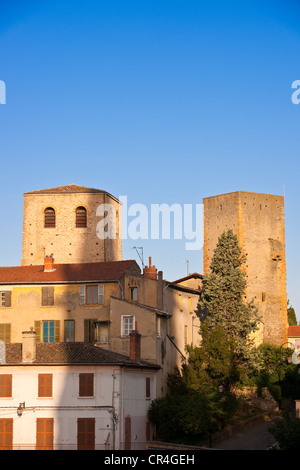 Frankreich, Rhone, Les Monts d ' or, Saint Cyr au Mont d ' or, halten Sie von der ehemaligen Burg Stockfoto