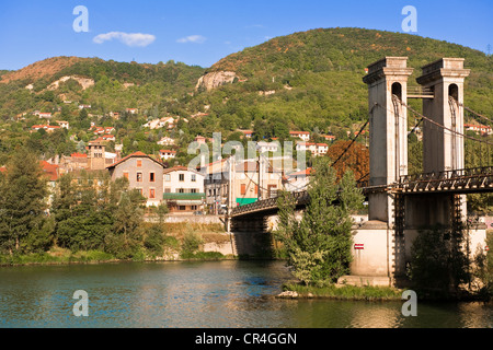 Frankreich, Rhone, Les Monts d ' or, Couzon au Mont d ' or, die Brücke über die Saône Stockfoto